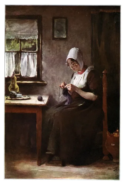 Framed Print : Knitting fisherwoman, 1901. Artist: Hobbe Smith Framed Print : Knitting fisherwoman, 1901. Artist: Hobbe Smith