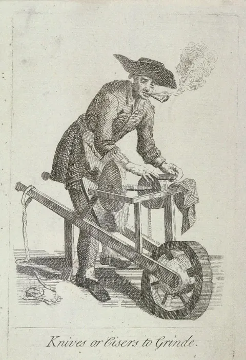 Framed Print : Knives or Cisers to Grind, Cries of London, (c1688?) Framed Print : Knives or Cisers to Grind, Cries of London, (c1688?)