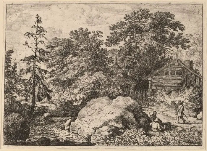Framed Print : The Knoll, probably c. 1645 / 1656. Creator: Allart van Everdingen Framed Print : The Knoll, probably c. 1645 / 1656. Creator: Allart van Everdingen