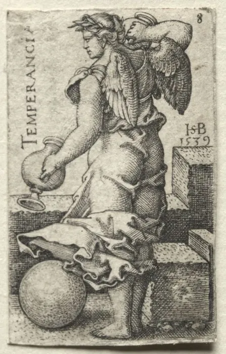 Framed Print : The Knowledge of God and the Seven Cardinal Virtues: Temperance - Temperancia. Creator Framed Print : The Knowledge of God and the Seven Cardinal Virtues: Temperance - Temperancia. Creator