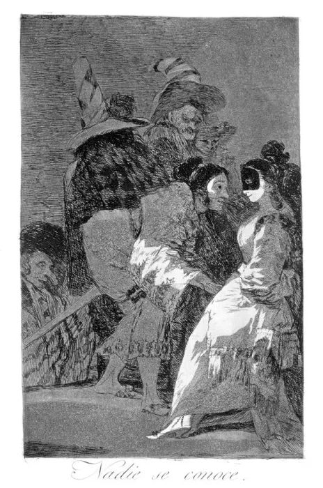 Framed Print : Nobody knows himself, 1799. Artist: Francisco Goya Framed Print : Nobody knows himself, 1799. Artist: Francisco Goya