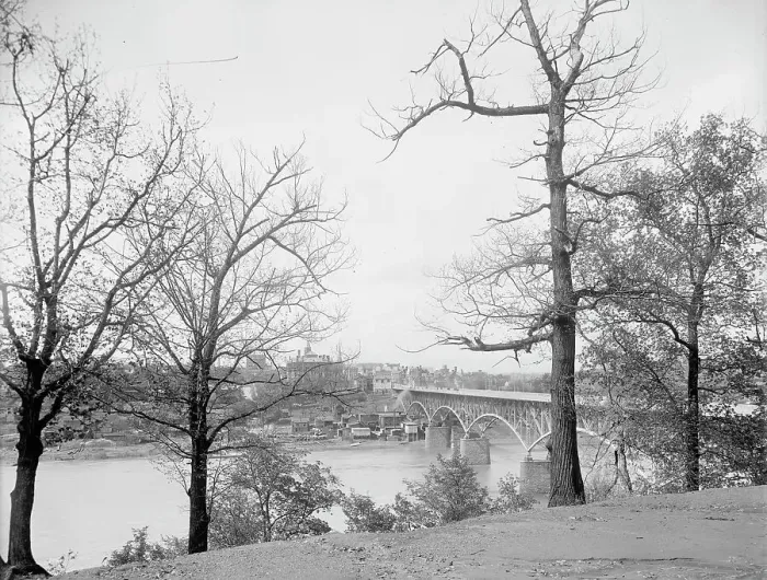 Framed Print : Knoxville, Tenn. from across the Tennessee River, between 1900 and 1906. Creator: Unknown