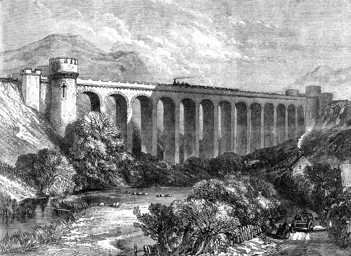 Framed Print : The Knucklass Viaduct, Central Wales Railway, 1865. Creator: Unknown Framed Print : The Knucklass Viaduct, Central Wales Railway, 1865. Creator: Unknown