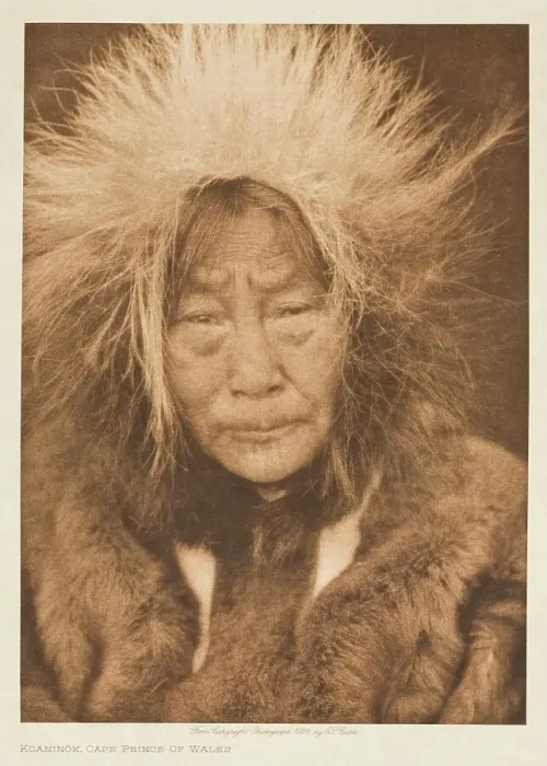 Framed Print : Koaninok, Cape Prince of Wales, 1928. Creator: Edward Sheriff Curtis Framed Print : Koaninok, Cape Prince of Wales, 1928. Creator: Edward Sheriff Curtis