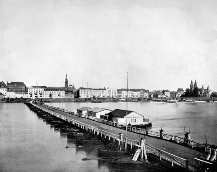 Framed Print : Koblenz on the Rhine, Germany, 1893. Artist: John L Stoddard Framed Print : Koblenz on the Rhine, Germany, 1893. Artist: John L Stoddard