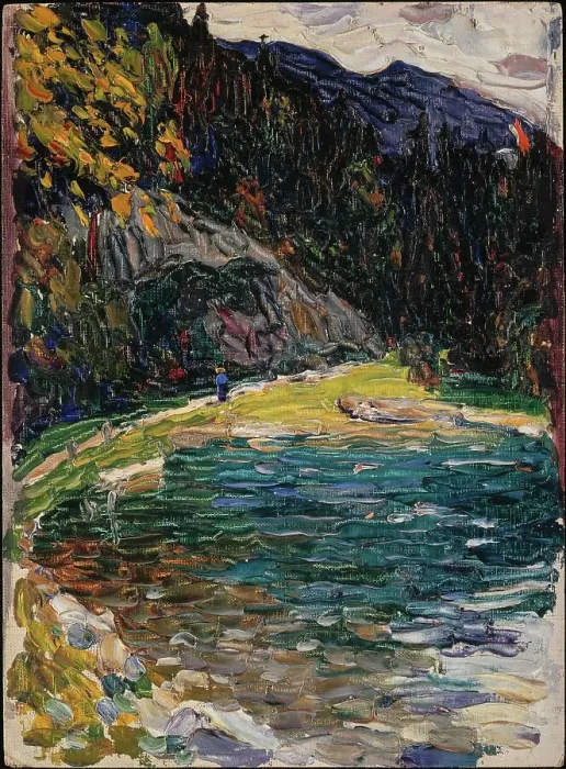 Framed Print : Kochel, Alte Kesselbergstrasse, 1902. Creator: Kandinsky, Wassily Vasilyevich (1866-1944) Framed Print : Kochel, Alte Kesselbergstrasse, 1902. Creator: Kandinsky, Wassily Vasilyevich (1866-1944)