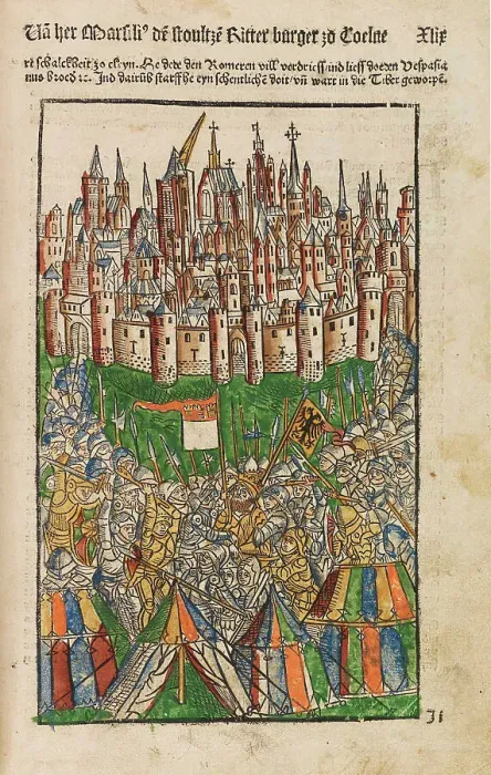 Framed Print : Koelhoffsche Chronik (Chronicle of Cologne), 1499. Creator: Anonymous Framed Print : Koelhoffsche Chronik (Chronicle of Cologne), 1499. Creator: Anonymous