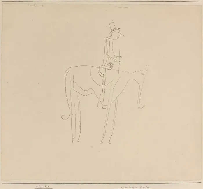 Framed Print : Komischer Reiter (Comic Rider), 1921. Creator: Paul Klee Framed Print : Komischer Reiter (Comic Rider), 1921. Creator: Paul Klee