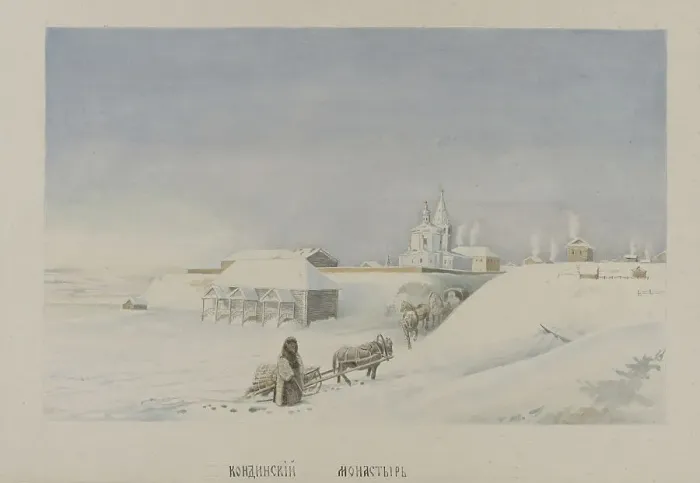 Framed Print : Kondinskii Monastery, 1862-1887. Creator: Mikhail Znamensky Framed Print : Kondinskii Monastery, 1862-1887. Creator: Mikhail Znamensky