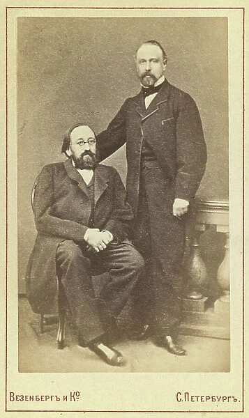 Konstantin Nikolaevich Leontev and Mikhail Nikiforovich Katkov, full-length... between 1880 and 86 Creator: Unknown