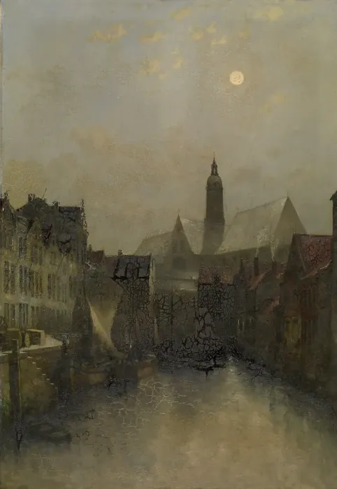 Framed Print : The Koolvliet in Antwerp, mid-late 19th century. Creator: Egidius Franciscus Leemans Framed Print : The Koolvliet in Antwerp, mid-late 19th century. Creator: Egidius Franciscus Leemans