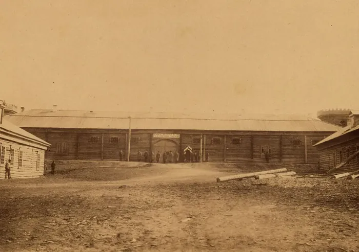 Framed Print : Korsakov Prison for Exiled Convicts in Southern Sakhalin, 1880-1899. Creator: Innokenty Ignatievich Pavlovsky Framed Print : Korsakov Prison for Exiled Convicts in Southern Sakhalin, 1880-1899. Creator: Innokenty Ignatievich Pavlovsky