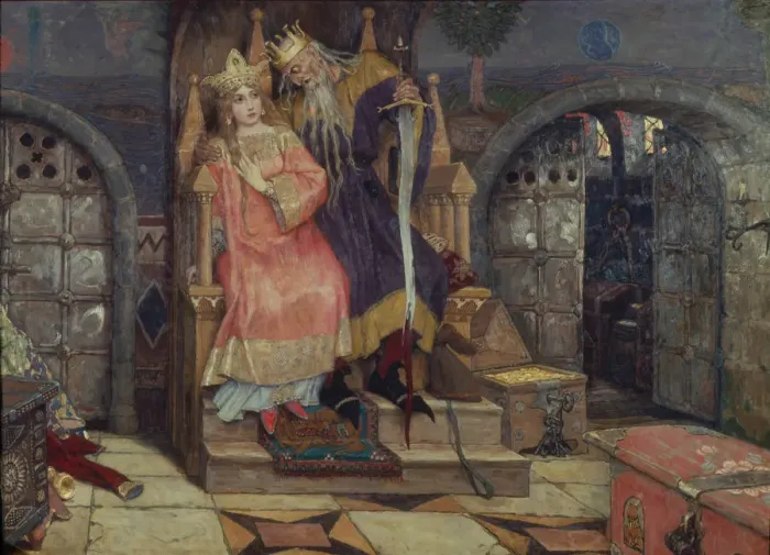 Framed Print : Koschei the Immortal, 1917-1926. Artist: Vasnetsov, Viktor Mikhaylovich (1848-1926) Framed Print : Koschei the Immortal, 1917-1926. Artist: Vasnetsov, Viktor Mikhaylovich (1848-1926)