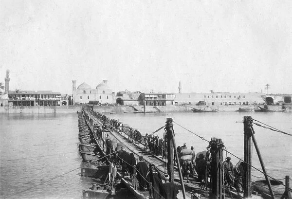 Kotah boat bridge, Baghdad, Iraq, 1917-1919