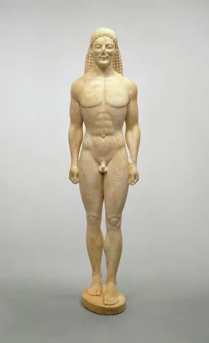 Framed Print : Kouros, about 530 BC or modern forgery. Creator: Unknown Framed Print : Kouros, about 530 BC or modern forgery. Creator: Unknown