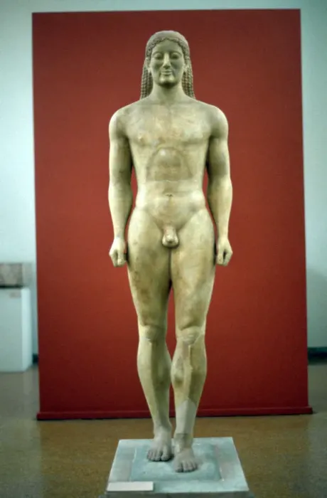 Framed Print : Kouros, c650-500 BC Framed Print : Kouros, c650-500 BC