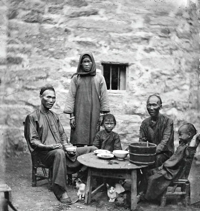 Framed Print : Kowloon, Hong Kong, China: a Chinese family, 1869. Creator: John Thomson Framed Print : Kowloon, Hong Kong, China: a Chinese family, 1869. Creator: John Thomson
