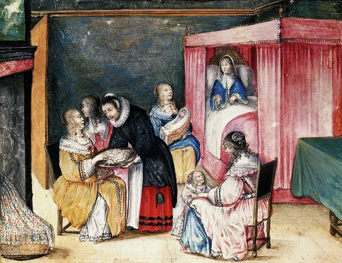 Framed Print : A kraamkamer (birth-room). Creator: Unknown Framed Print : A kraamkamer (birth-room). Creator: Unknown