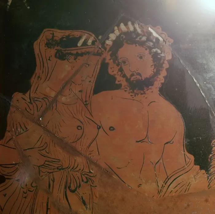 Framed Print : Detail from a krater showing Pluto carrying off Persephone, 4th century BC. Artist: Iliupersis Painter Framed Print : Detail from a krater showing Pluto carrying off Persephone, 4th century BC. Artist: Iliupersis Painter
