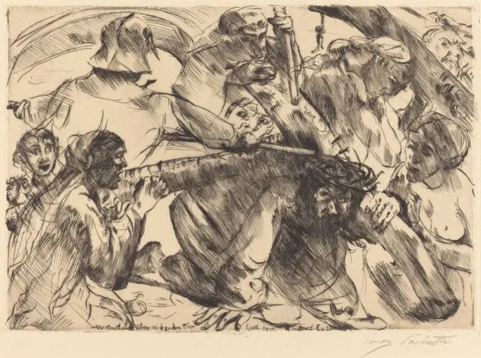 Framed Print : Kreuztragung (Christ Bearing the Cross), 1916. Creator: Lovis Corinth Framed Print : Kreuztragung (Christ Bearing the Cross), 1916. Creator: Lovis Corinth