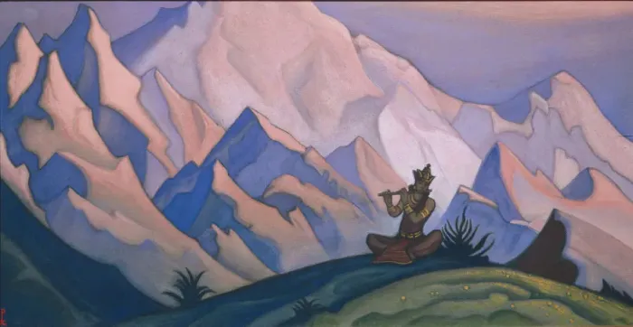 Framed Print : Krishna, 1946. Artist: Roerich, Nicholas (1874-1947) Framed Print : Krishna, 1946. Artist: Roerich, Nicholas (1874-1947)