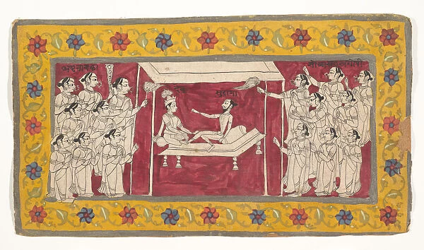 Krishna with an Ascetic, ca. 1850. Creator: Unknown