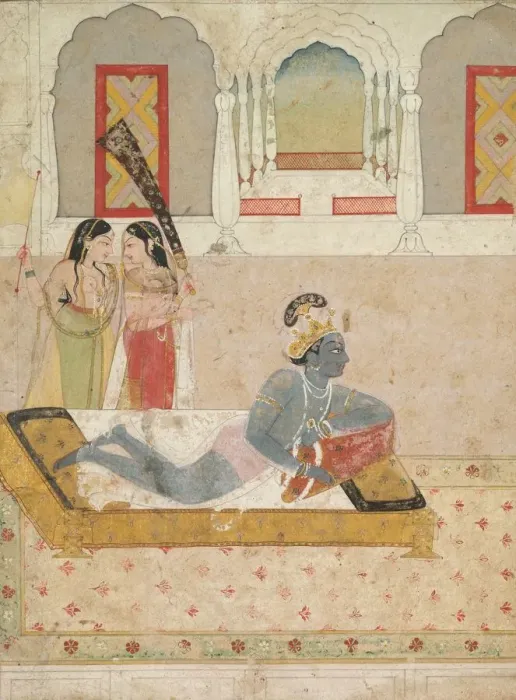 Framed Print : Krishna Awaiting Radha, c. 1750-1760. Creator: Unknown Framed Print : Krishna Awaiting Radha, c. 1750-1760. Creator: Unknown