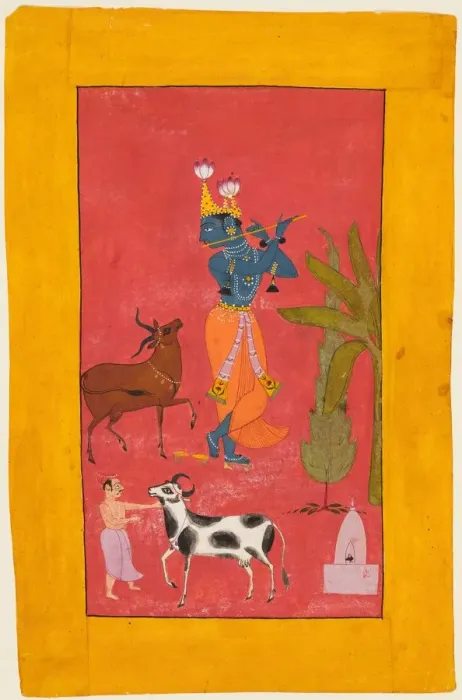 Framed Print : Krishna Fluting, c. 1675-1700. Creator: Unknown Framed Print : Krishna Fluting, c. 1675-1700. Creator: Unknown