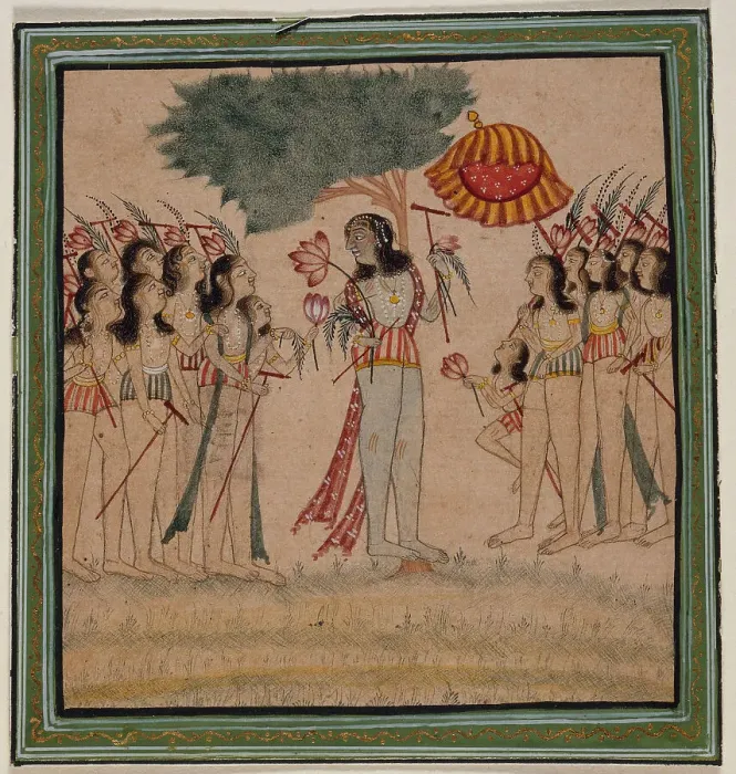 Framed Print : Krishna with the Gopas, between c1720 and c1730. Creator: Unknown Framed Print : Krishna with the Gopas, between c1720 and c1730. Creator: Unknown