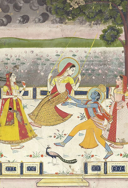 Krishna and Radha, 19th century. Creator: Unknown