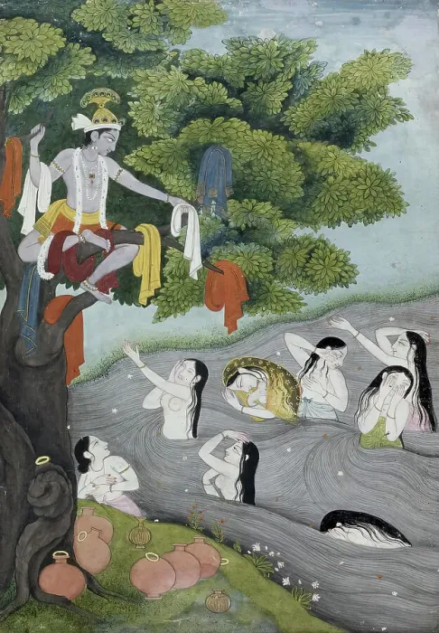 Framed Print : Krishna Steals the Gopis Clothing, 1775-1800. Creator: Unknown Framed Print : Krishna Steals the Gopis Clothing, 1775-1800. Creator: Unknown