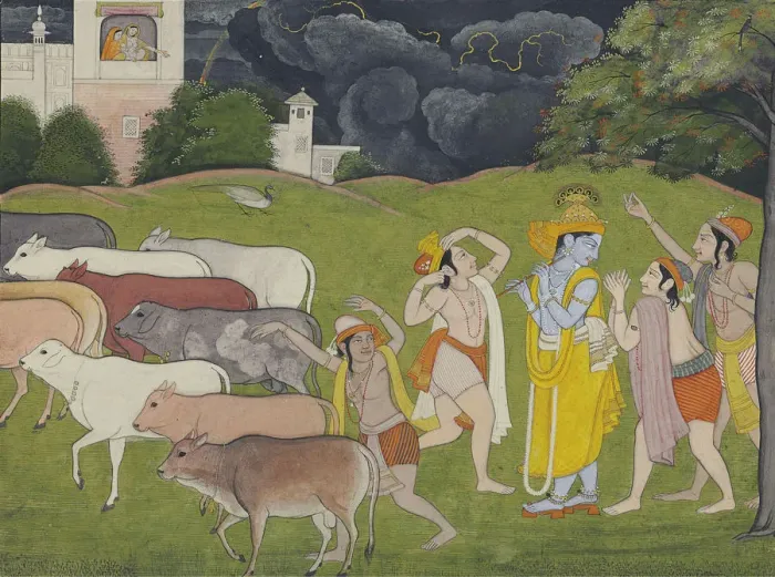 Framed Print : Krishna and the Call of the Flute, c. 1790 Framed Print : Krishna and the Call of the Flute, c. 1790