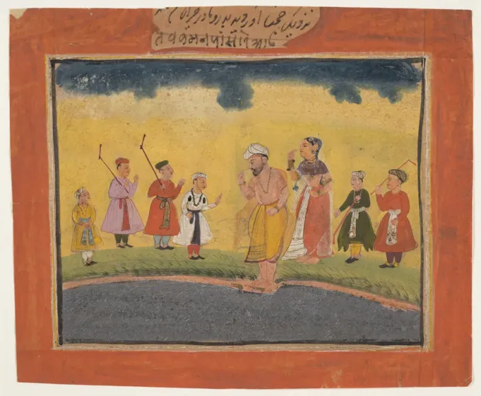 Framed Print : Krishnas Parents Search for Him, ca. 1615. Creator: Unknown Framed Print : Krishnas Parents Search for Him, ca. 1615. Creator: Unknown