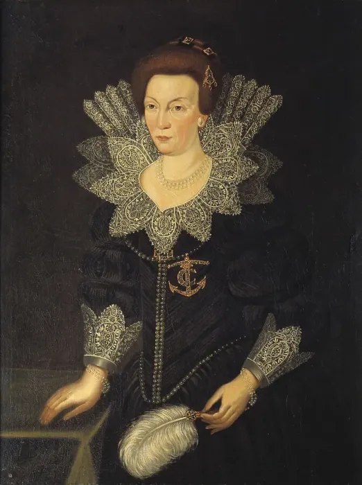 Framed Print : Kristina, i.e. (1573-1625), princess of Holstein-Gottorp, queen of Sweden, married... 17th century Creator: Anon Framed Print : Kristina, i.e. (1573-1625), princess of Holstein-Gottorp, queen of Sweden, married... 17th century Creator: Anon