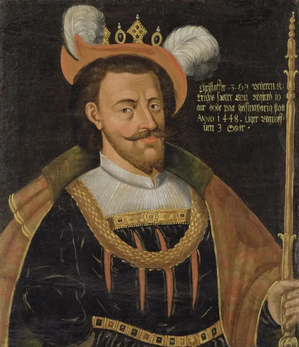 Framed Print : Kristoffer, 1418-48, of Bavaria king of Denmark Norway and Sweden, c15th century. Creator: Unknown Framed Print : Kristoffer, 1418-48, of Bavaria king of Denmark Norway and Sweden, c15th century. Creator: Unknown