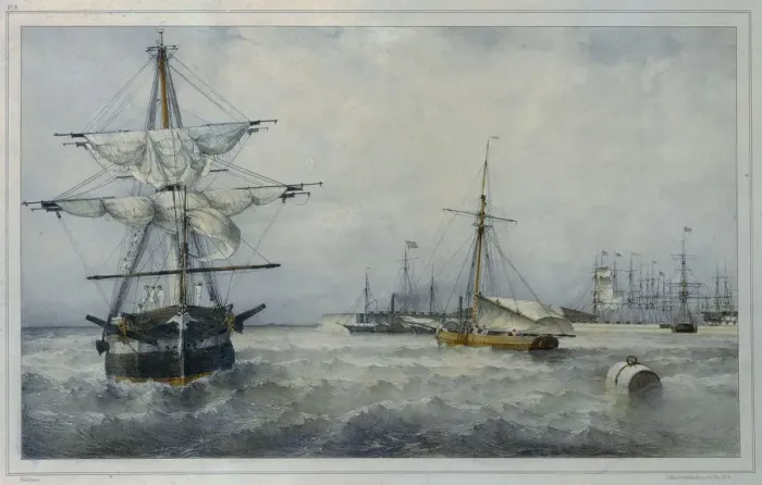 Framed Print : Kronstadt. Artist: Perrot, Ferdinand Victor (1808-1841) Framed Print : Kronstadt. Artist: Perrot, Ferdinand Victor (1808-1841)