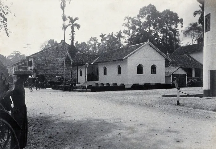 Framed Print : Kuching, Sarawak: the police station, c1900. Creator: Unknown Framed Print : Kuching, Sarawak: the police station, c1900. Creator: Unknown