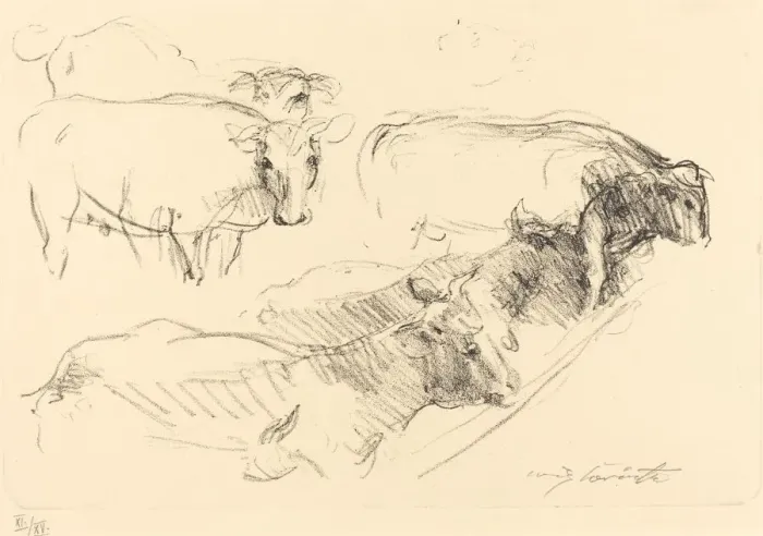 Framed Print : Kühe (Cows), 1910. Creator: Lovis Corinth Framed Print : Kühe (Cows), 1910. Creator: Lovis Corinth