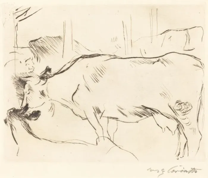 Framed Print : Kuhstall II (Cow Barn II), 1914. Creator: Lovis Corinth Framed Print : Kuhstall II (Cow Barn II), 1914. Creator: Lovis Corinth