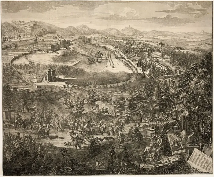 Framed Print : Kuks Baden, Bohemia, c. 1725. Creators: Unknown, Johann Christian Müller Framed Print : Kuks Baden, Bohemia, c. 1725. Creators: Unknown, Johann Christian Müller