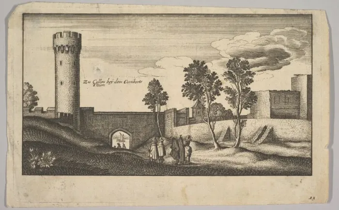 Framed Print : The Kunibert Tower near Cologne (copy), 1625-77. Creator: Wenceslaus Hollar Framed Print : The Kunibert Tower near Cologne (copy), 1625-77. Creator: Wenceslaus Hollar