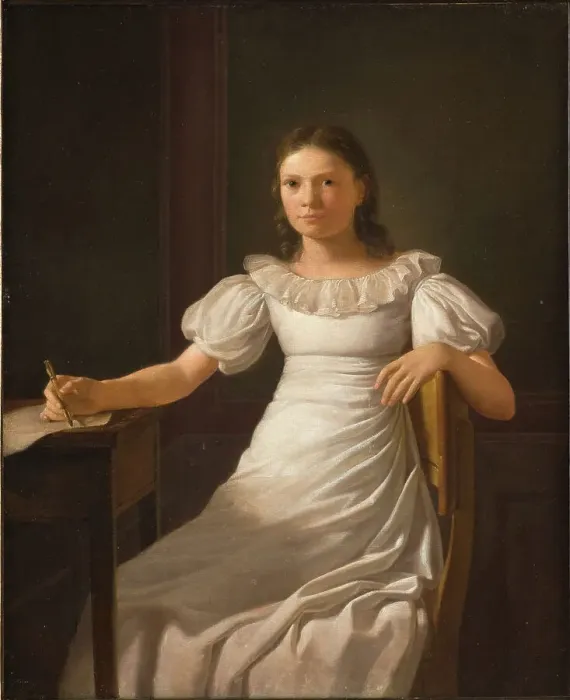Framed Print : Kunstnerens sister Alvilde, 1825. Creator: Constantin Hansen Framed Print : Kunstnerens sister Alvilde, 1825. Creator: Constantin Hansen