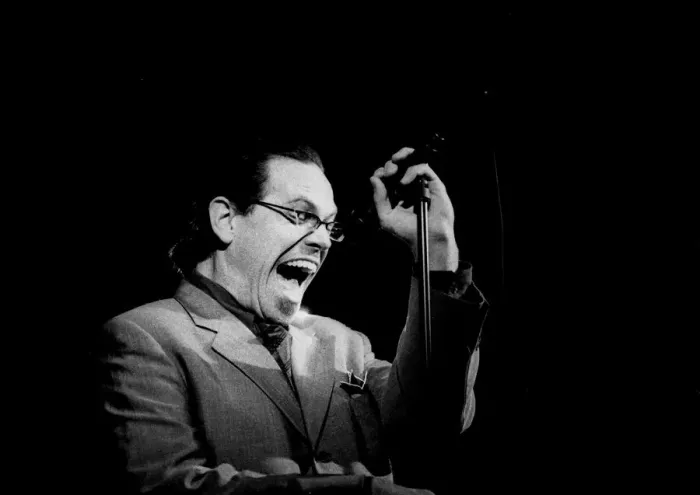 Framed Print : Kurt Elling, Pizza On the Park, London, 2002. Artist: Brian O Connor Framed Print : Kurt Elling, Pizza On the Park, London, 2002. Artist: Brian O Connor