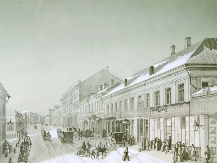 Framed Print : Kuznetsky Most, Moscow, Russia, 1840s Framed Print : Kuznetsky Most, Moscow, Russia, 1840s