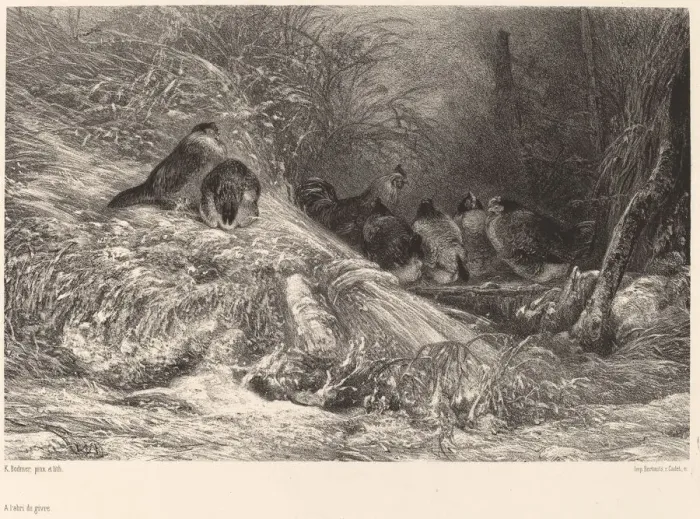 Framed Print : A l abri du givre. Creator: Karl Bodmer Framed Print : A l abri du givre. Creator: Karl Bodmer