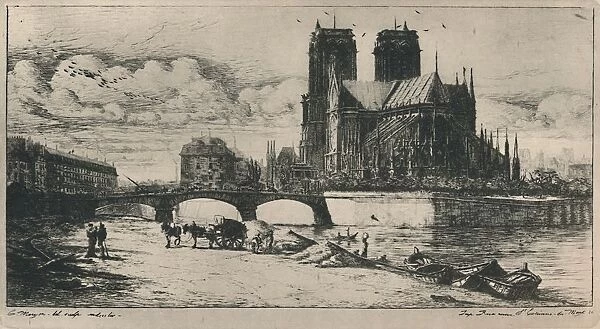 L Abside De Notre-Dame De Paris (4th State, 6 1  /  2 x 11 3  /  4 Inches), 1854, (1927). Artist: Charles Meryon