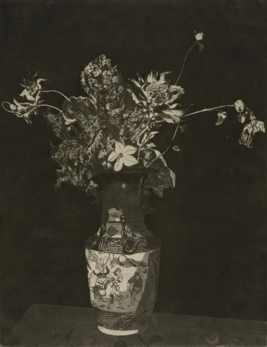 Framed Print : L Agonie des Fleurs (Black and White Version), 1890-95. Creator: Theodore Roussel Framed Print : L Agonie des Fleurs (Black and White Version), 1890-95. Creator: Theodore Roussel