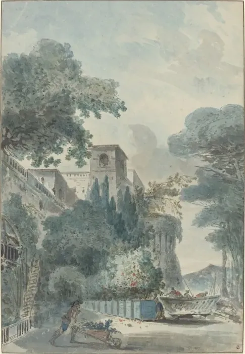 Framed Print : L Allee de Grenadiers, last third 18th century. Creator: Unknown Framed Print : L Allee de Grenadiers, last third 18th century. Creator: Unknown