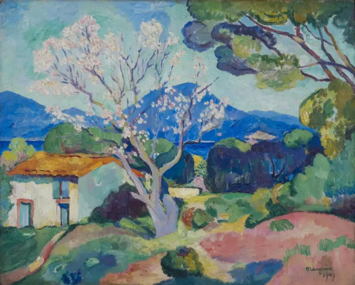Framed Print : L Amandier en fleurs, 1907. Creator: Manguin, Henri Charles (1874-1949) Framed Print : L Amandier en fleurs, 1907. Creator: Manguin, Henri Charles (1874-1949)