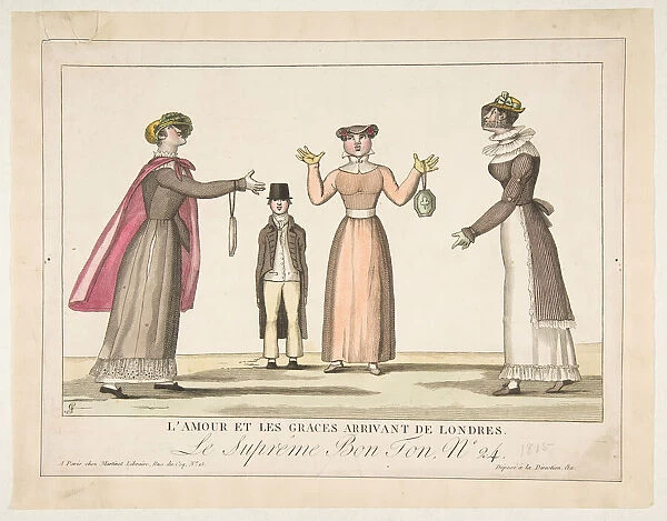 L Amour et les Graces Arrivant de Londres;Le Supreme Bon-Ton No. 24, 1815